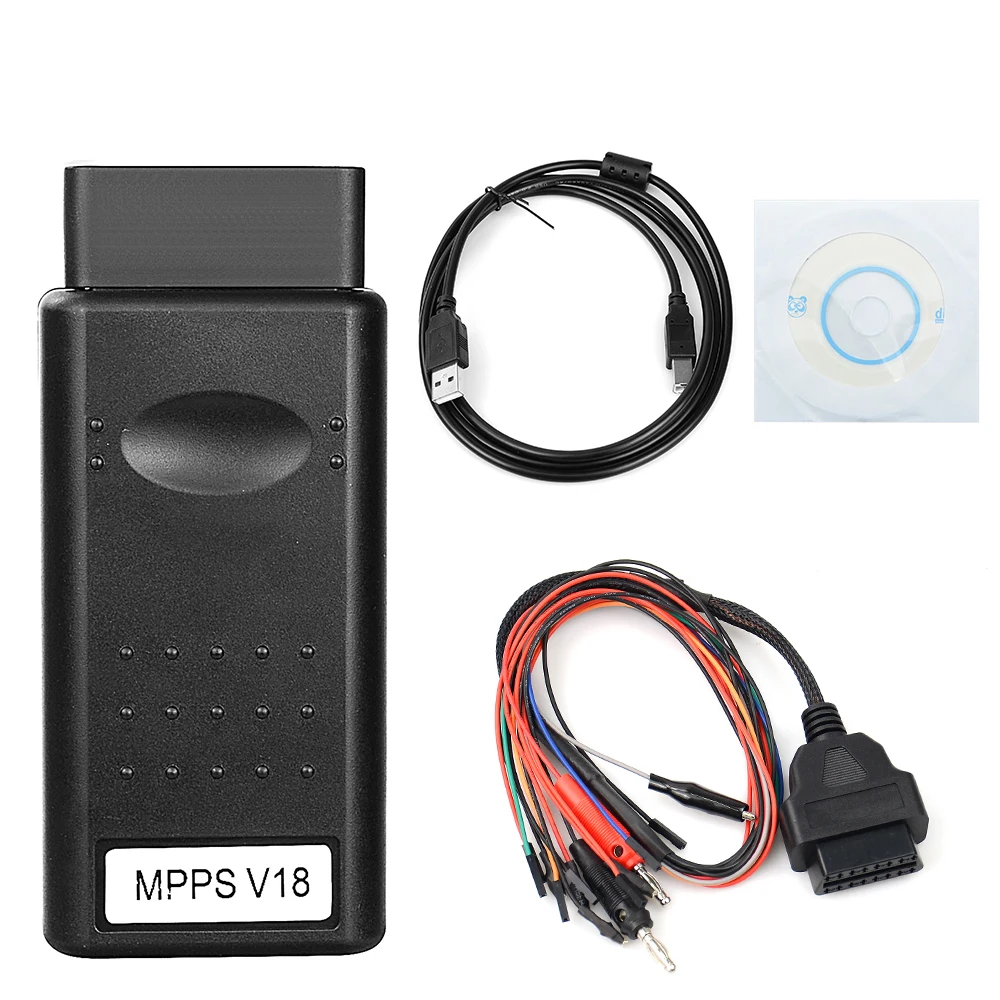 MPPS V18 Unlock Version Life Time Use Mpps Full Chip With Breakout Tricore Cable OBD2 ECU Programmer Chip Tuning Tool