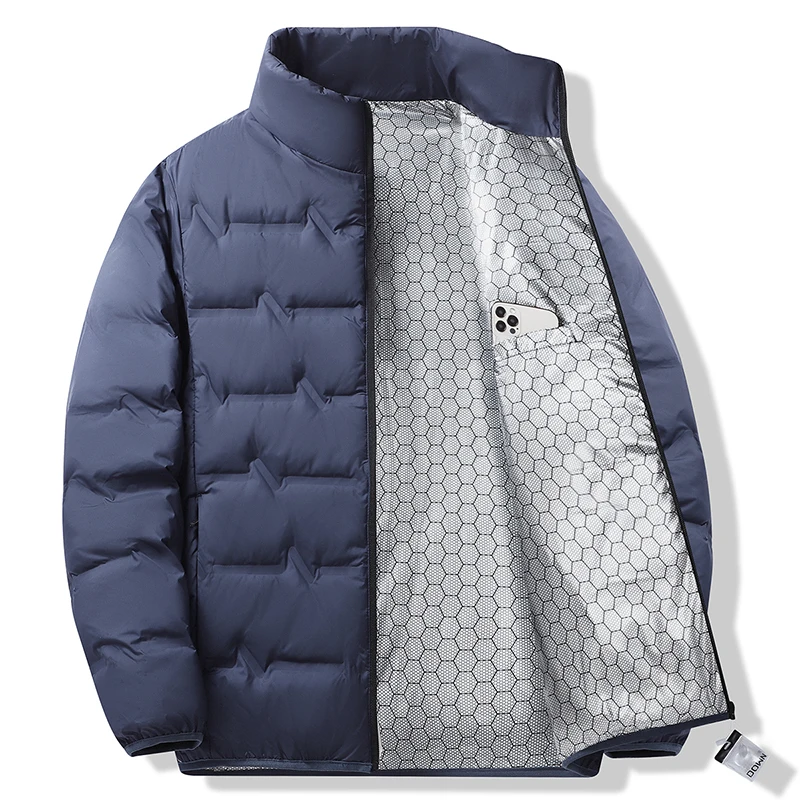Winter Men White Duck Down Jacket Coat Men Waterproof Windproof Warm Loose Jacket Man Multi Pocket Ultralight Windbreaker Jacket