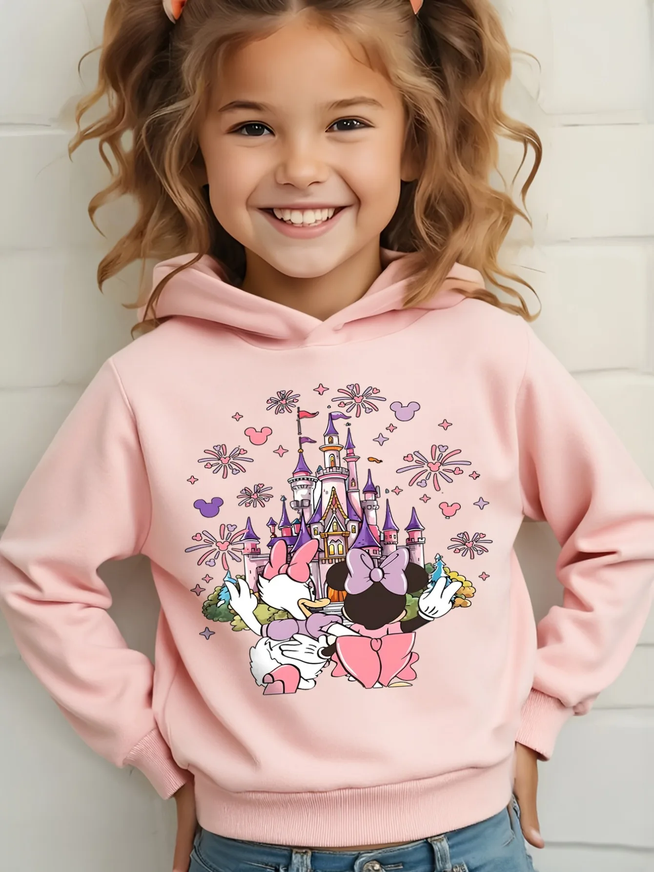 [معتمد] سترة كاجوال للفتيات من سلسلة أميرات ديزني، سترة خريف وشتاء بأكمام طويلة مع أميرة ديزني وفيونكة pr