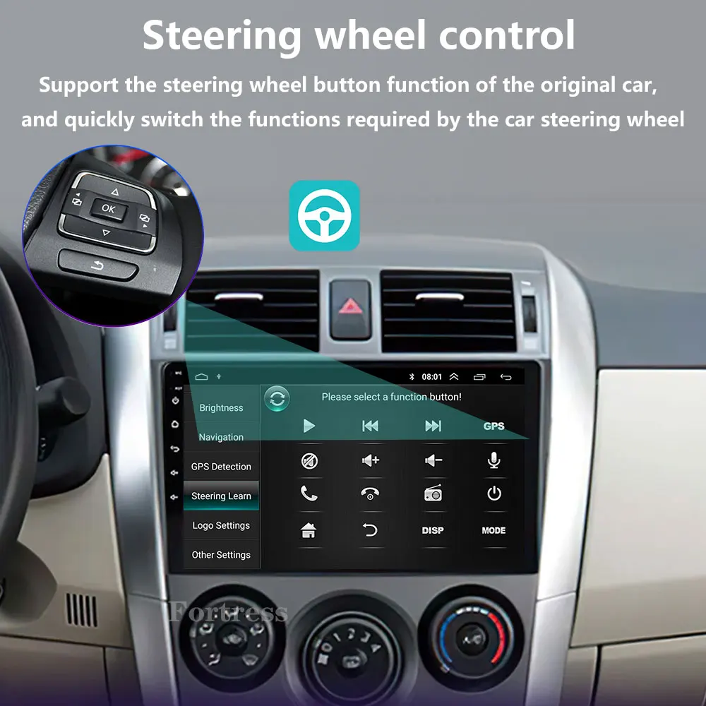 أندرويد 16 كوالكوم 2K QLED لتويوتا كورولا 10 E140 E150 2006- 2013 راديو السيارة الاندورويد مشغل فيديو الوسائط المتعددة CarPlay ستيريو