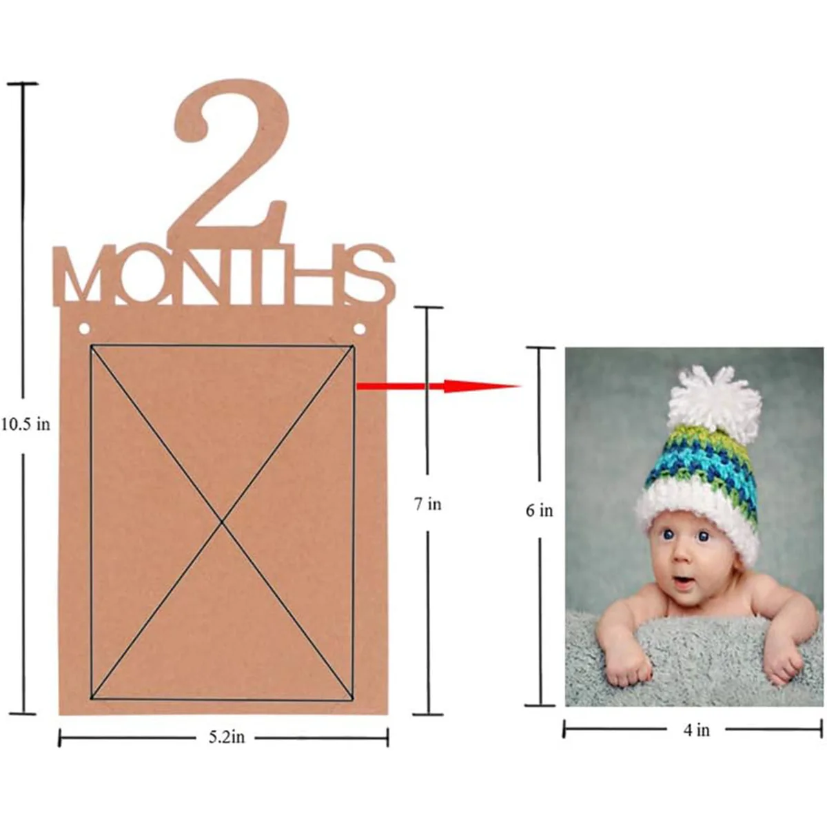 Baby Geburtstagsdekoration Foto-Banner 12 Monate Kraftpapier-Banner Requisiten Wimpelkette für Jungen Mädchen 1. Geburtstag DIY Party Deko – Detail 4