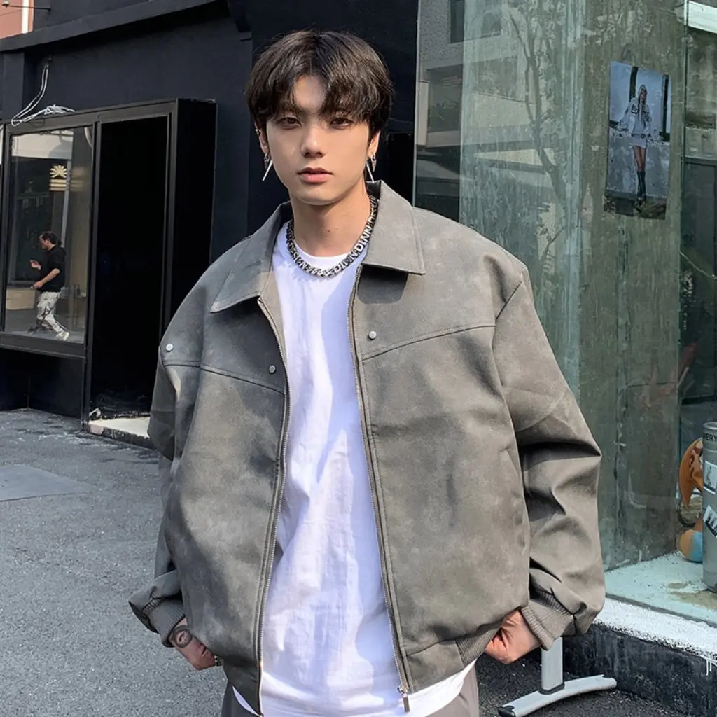 Chaquetas informales de alta gama para parejas, diseño de nicho de primavera y otoño, ajuste holgado para hombres y mujeres, prendas de vestir exteriores de moda nacional