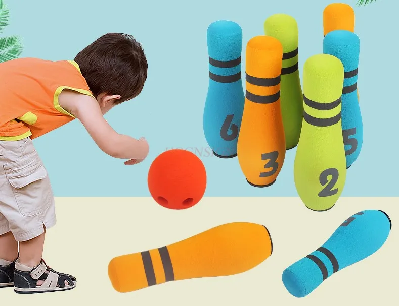 Children's Bowling Toy Set Indoor Baby Training Soft Boy Parent Child Outdoor Plastic Toy Ball