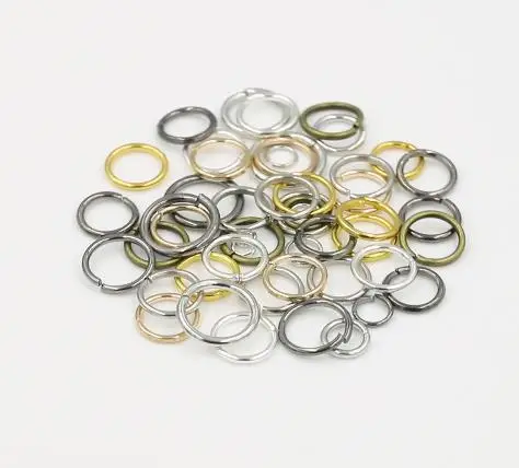 200pcs 3/4/5/6/7/8/10/12mm Metal DIY Jewelry Findings Open Single Loops Jump Rings & Split Ring For Chain Pendant Jewelry Making