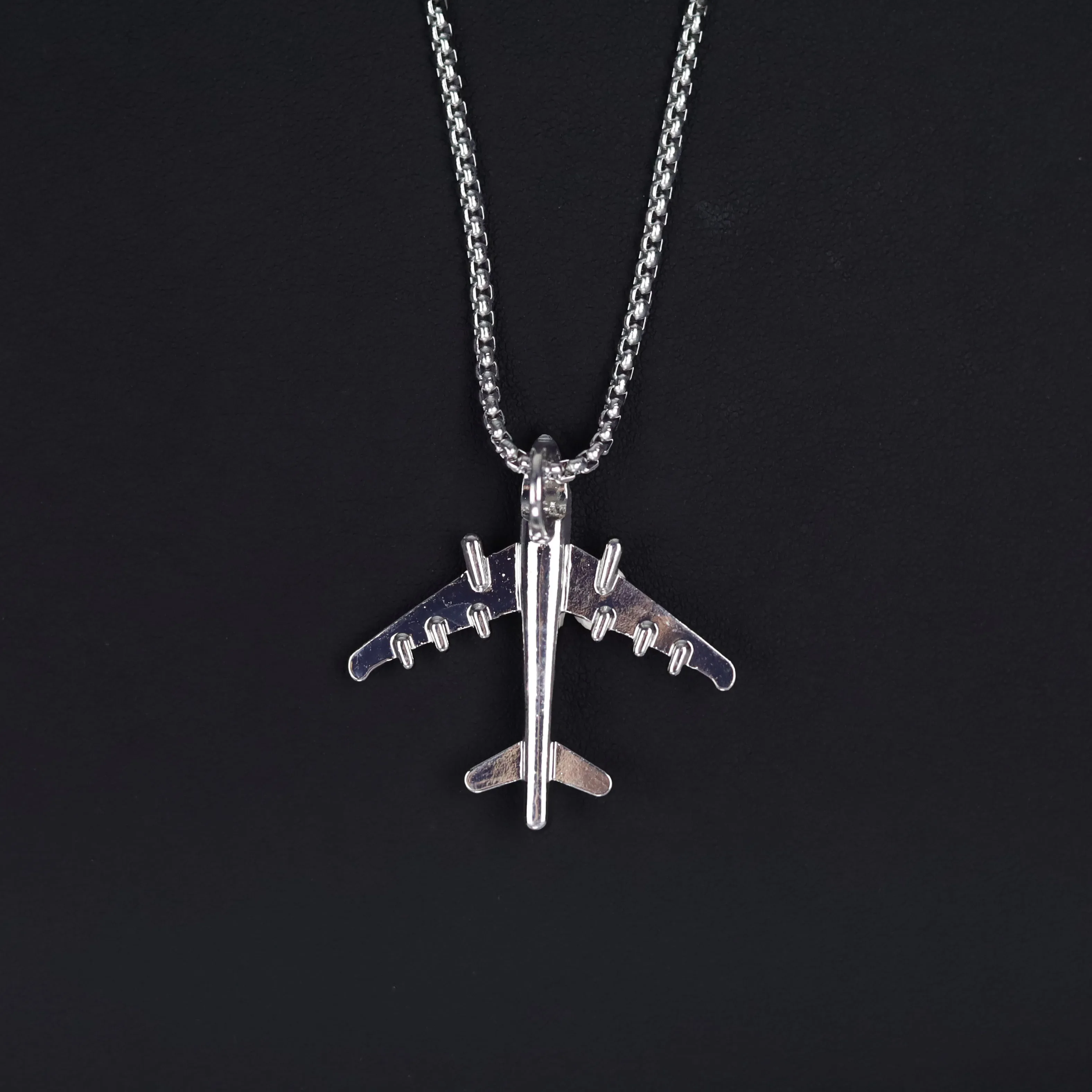 Noter New Trendy Men Airplane Necklace 28 Inchs Long Collar Hiphop Rock Pendant Colar Masculino Male Accessories Boyfriend Gift