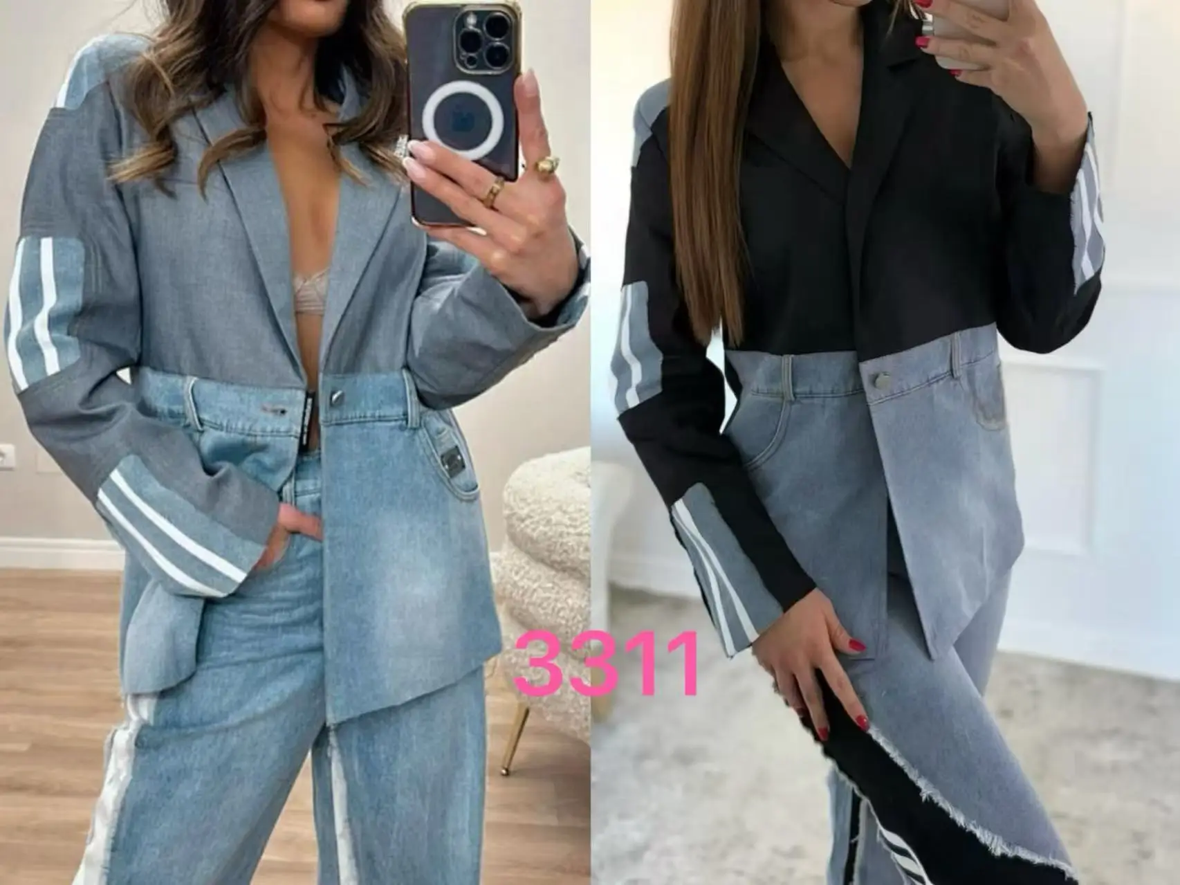 SuperAen Herfst Nieuwe Koreaanse stijl Mode dames Denim Patchwork Notched Single-knop Ontwerp Past High Street Casual Blazers