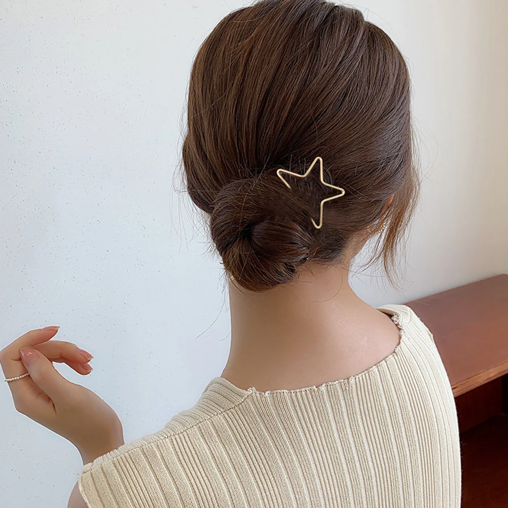 

4Pcs Hairpin Durable Metal Bun Clips Swallowtail Alloy Fork Bobby Comb Hair Accessories Decorative Women Party Banquet Office