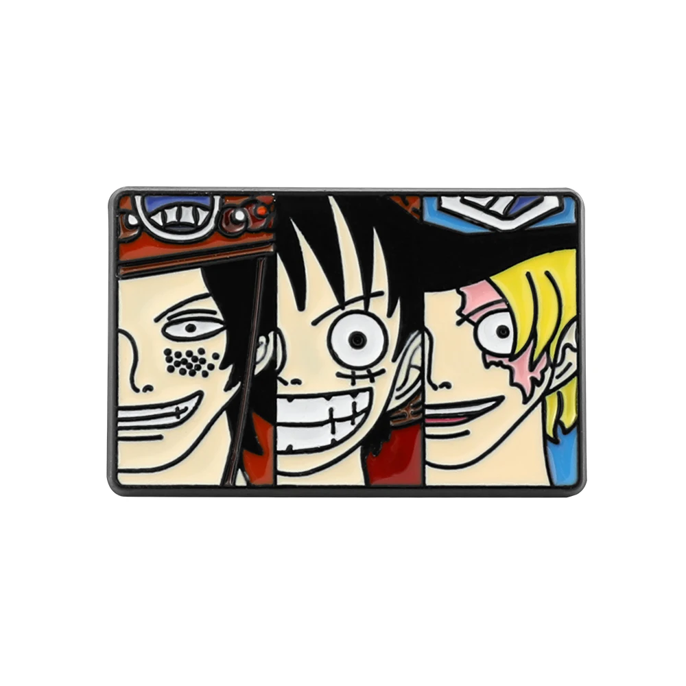 One Piece Inspired Enamel Pins Set Anime Luffy Pirate Themed Pins for Backpack Clothing Manga Fan Collection Gifts
