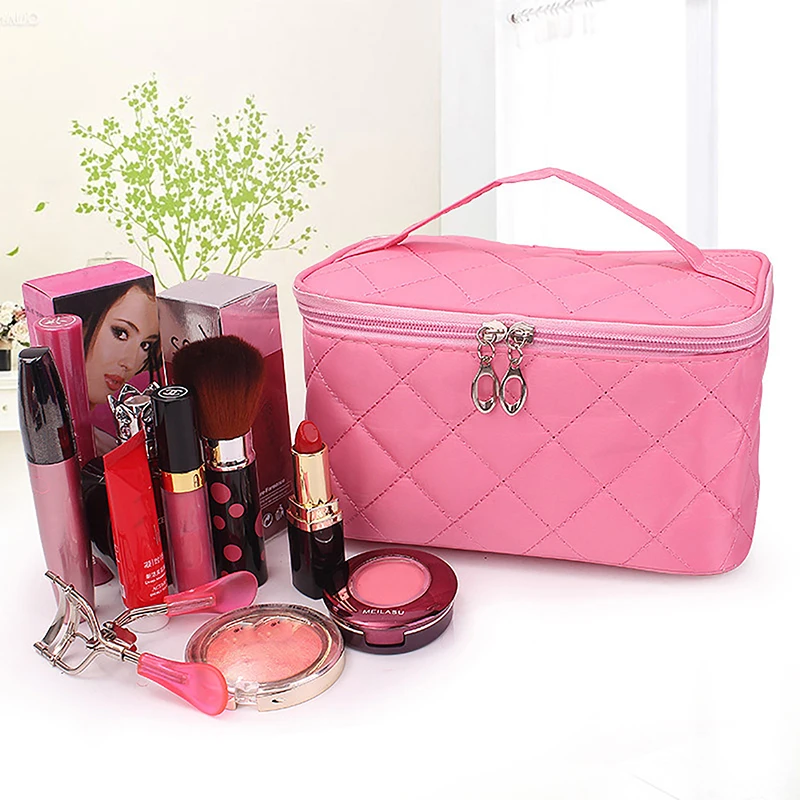 Makeup Bag Portable Large Capacity Storage Box Advanced Carry On Waterproof Wash Handbag Toiletry Bag Travel Cosmetic Bag