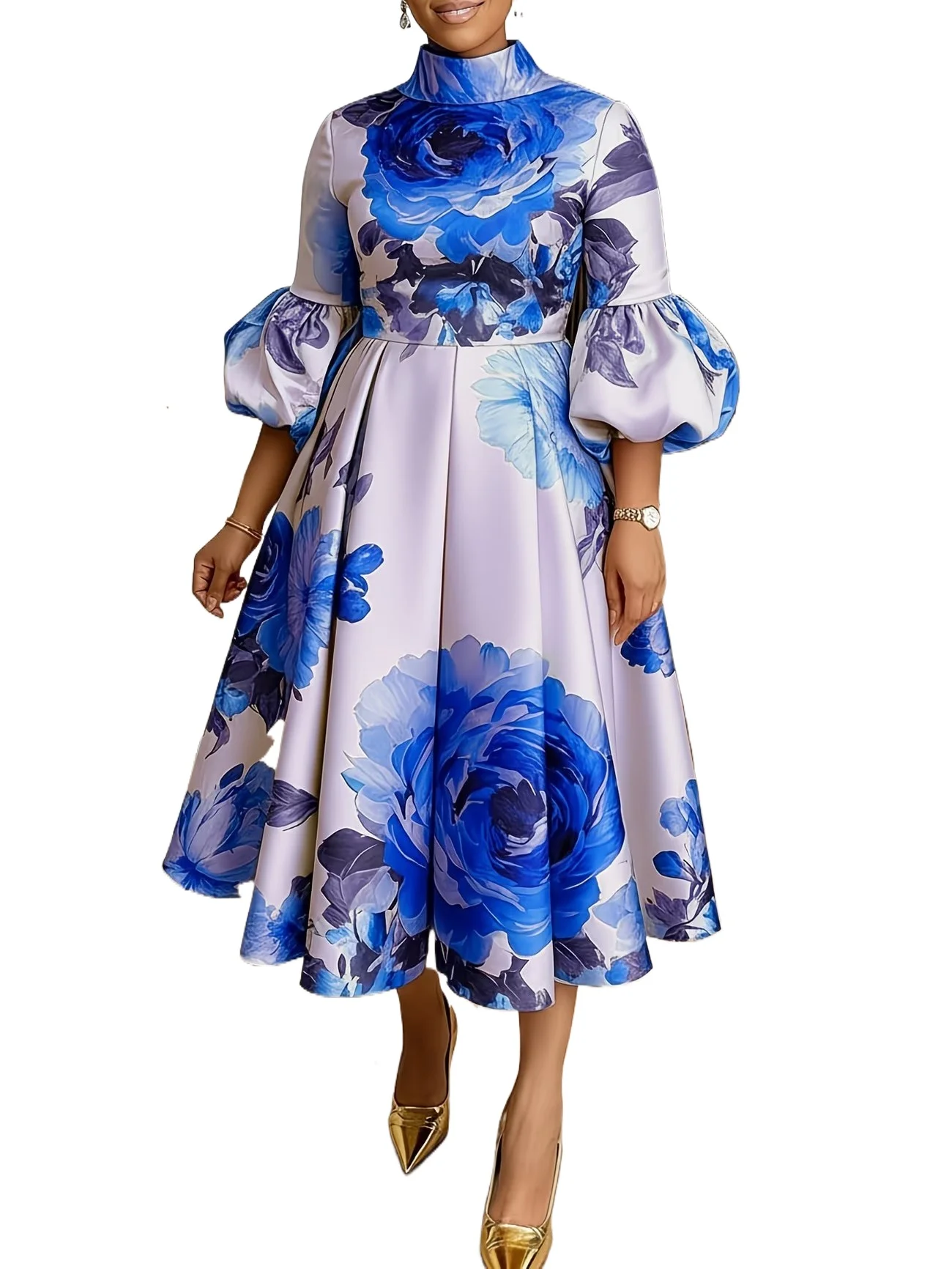 African Dresses for Women Elegant 2026 Dashiki Spring Summer Midi Dress Ladies Traditional African Clothing Ankara Dresses