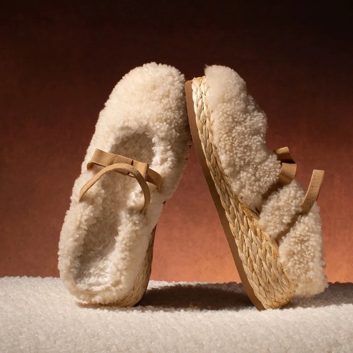 Zapatos de Plataforma de Punto para Mujer, Novedades de Otoño/Invierno, Zapatos de Felpa con Aumento de Altura, Punta Redonda, Sin Cordones, Cálidos, con una Sola Correa