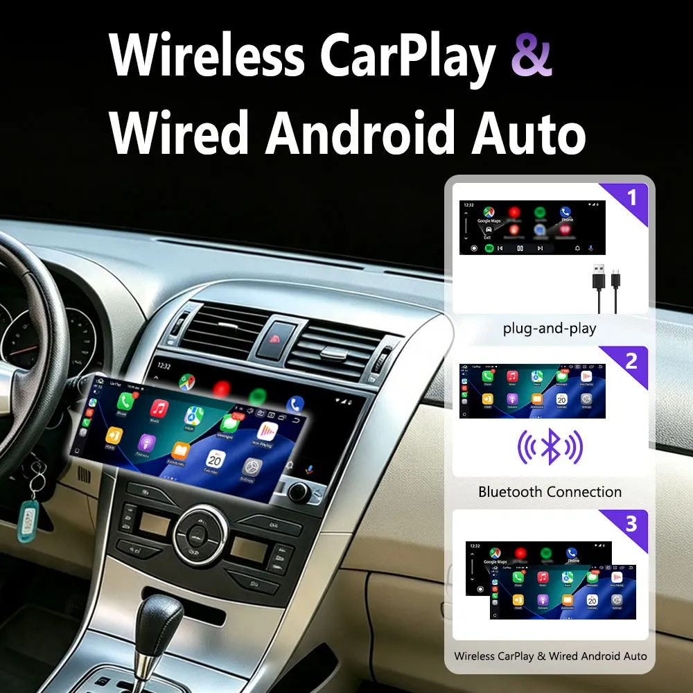 9.3 inch Car Multimedia Player CarPlay Android 16 For Toyota Avensis T25 2002-2008 IPS GPS Navigation Autoradio Stereo Car Radio view 4