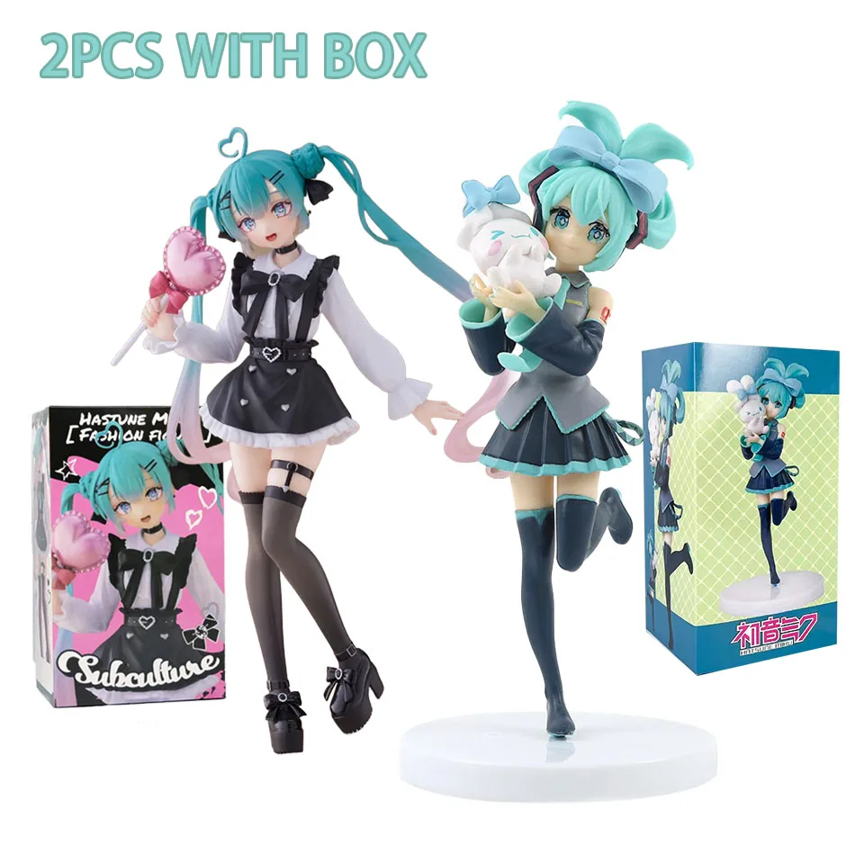 21cm Sexy Girl Hatsune Miku Anime Figure Fashion Subclture Miku Action Figure Christmas Gift PVC Collection Model Doll Toys