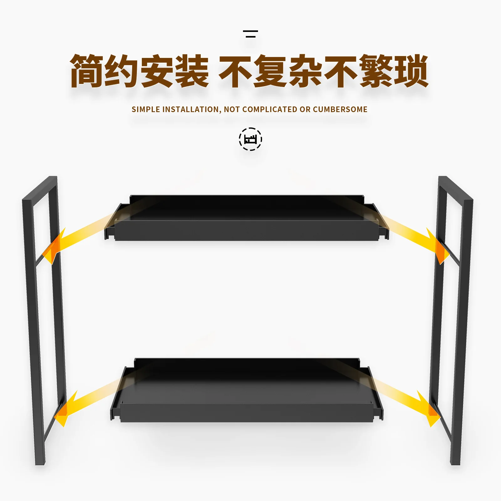 Double Storage Rack Desktop Kitchen Organizer Bathroom Countertop Perfume Cosmetics Shelf