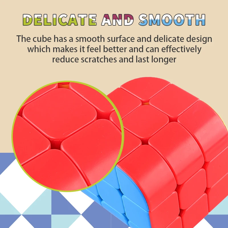 [Picube] FanXin 3x3x3 삼면체 매직 큐브 Cambered Surface 전문 속도 퍼즐 Twisty Brain Antistress 교육 완구