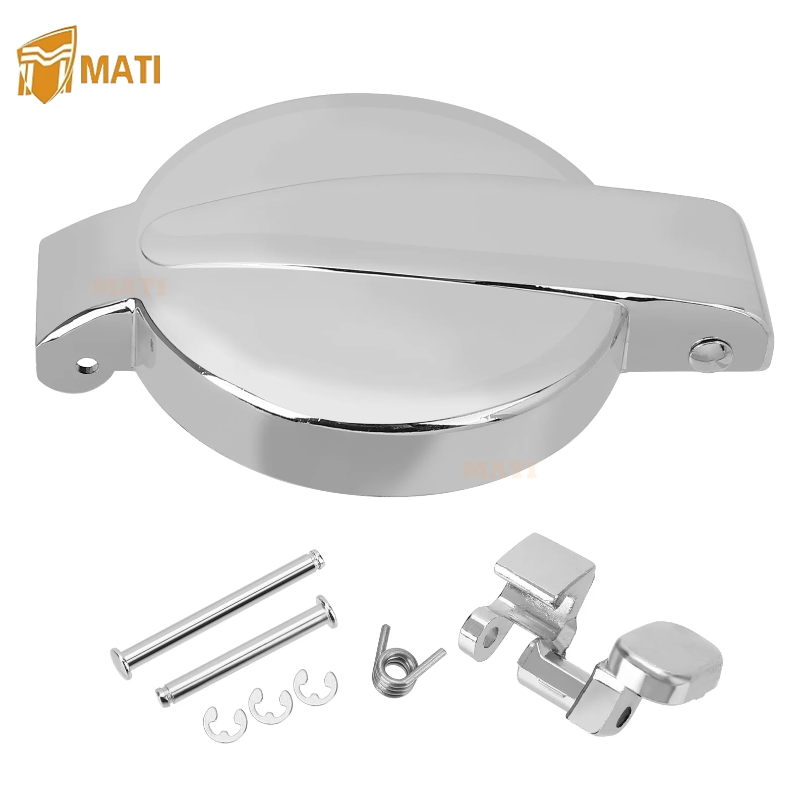 MATI Fuel Cap Gas Cap Latch Kit Chrome for Honda CB200 CB350 CB360 CB400 CB450 CB500 CB550 CB750 CL200 CL350 CL360 CL450 SL350