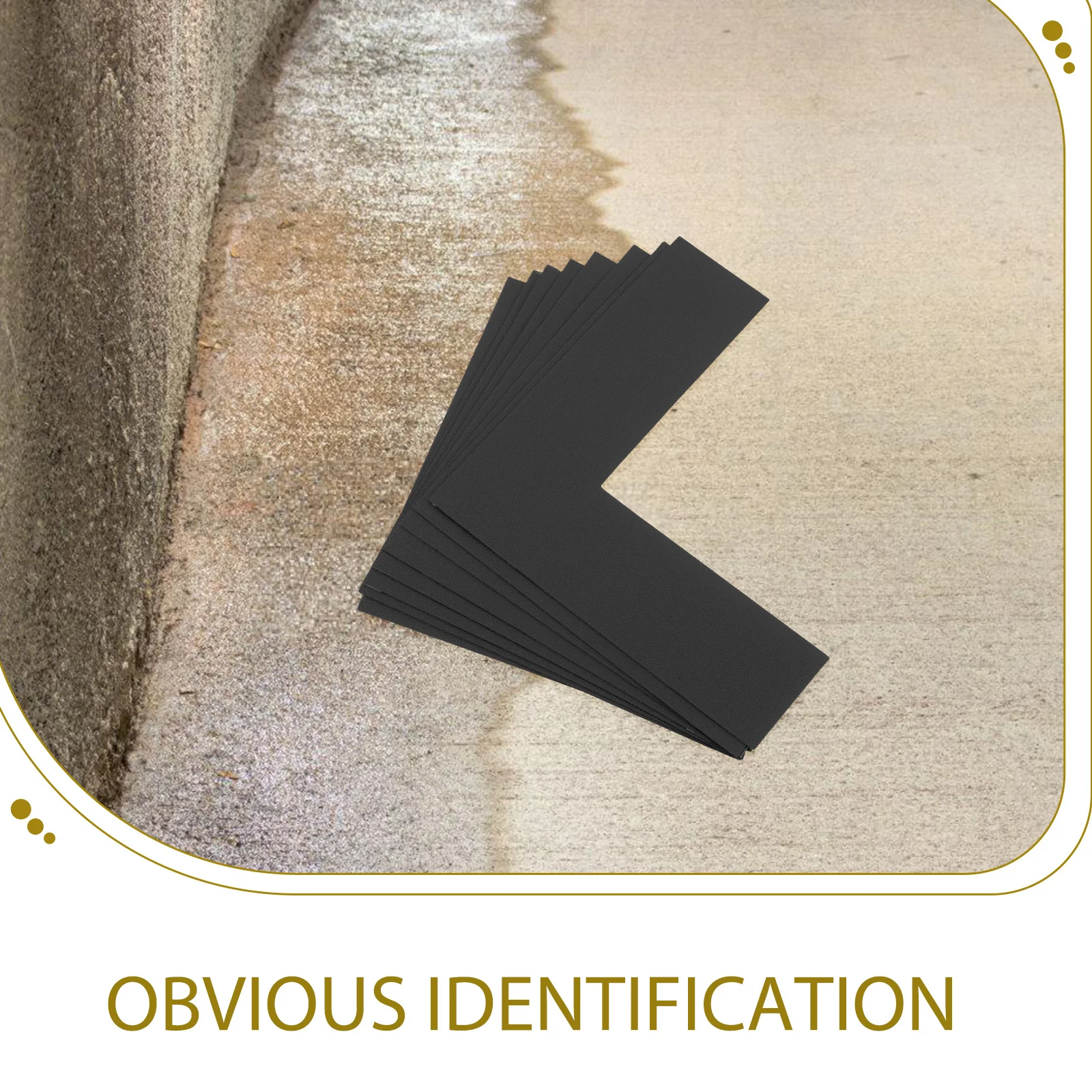 8pcs L-Shaped Floor Markers Wear Resistant Adhesive Backing For Warehouse Office Positioning Identification Traffic Safety Signs