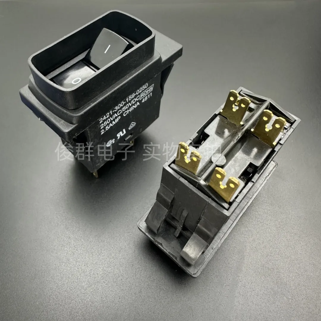 

Original new 100% switchable circuit breaker 2412-300-159-0250 4pin 2gear 2.5A rocker button