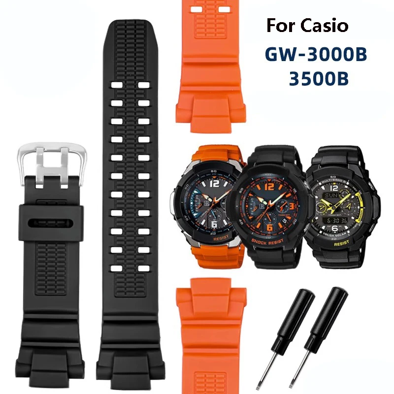 Watch Strap For Casio G-SHOCK Series GW-3000B 3500B 2500B 2000G-1500 Resin Silicone Tape Watchband Bracelet