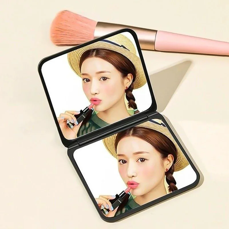​​Dual-Sided Folding Makeup Mirror Mini Square Makeup Vanity Portable Hand Mirror for Travel Cosmetic Mirror Make up Accessories