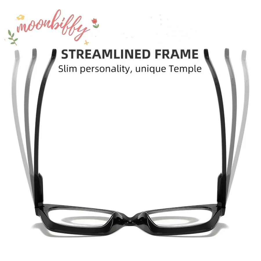New Women Fashion Reading Glasses Large Frame Anti Blue Light Trendy Eyewear Suitable Reading Books Retro Business Glasses Man