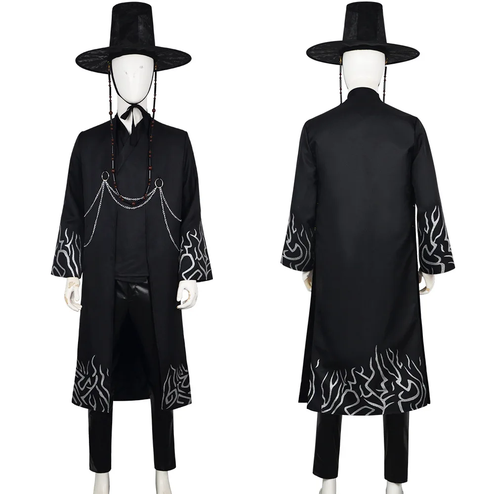 

Anime KPop Demon Hunters Jinu Saja Baby Mystery Cosplay Costume Saja Boys Black Stage Performance Outfit for Halloween Party Men