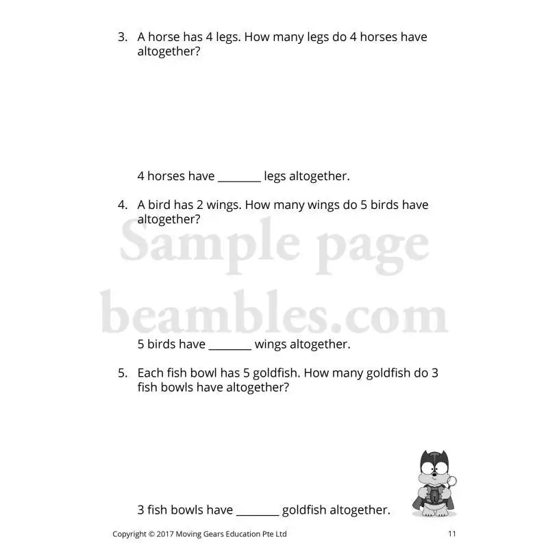 Beambles Mathematics StepByStep مشاكل الكلمات الابتدائية 1 كتاب 2 BEAMBLES BEAMBLES 9789814717328 كتاب