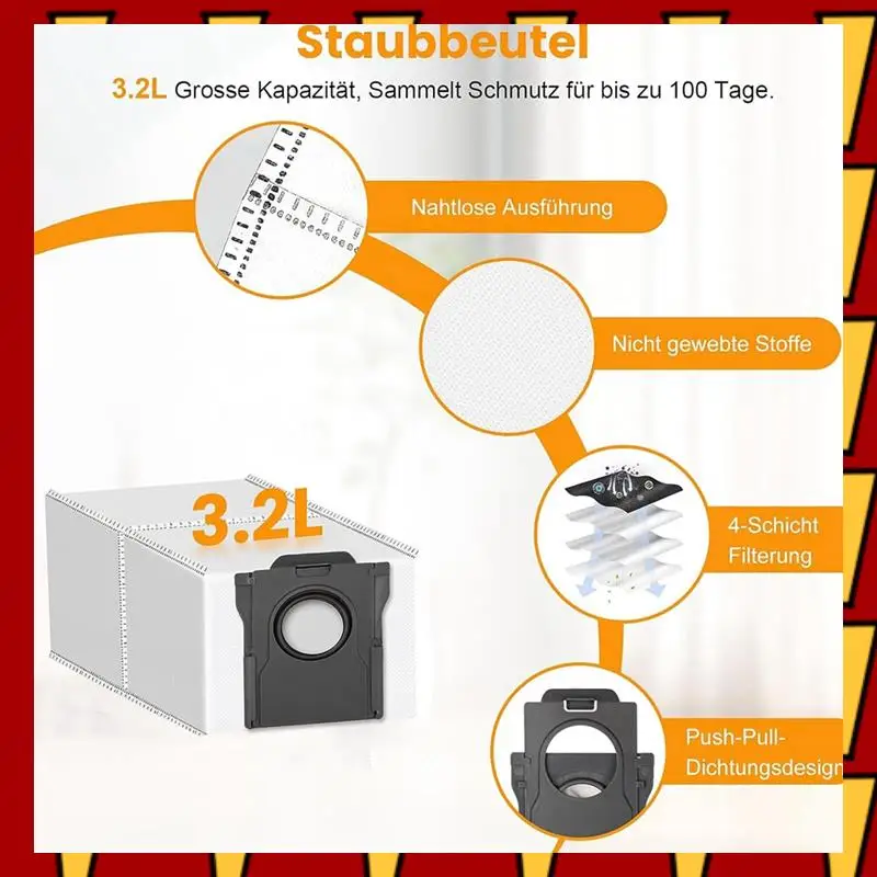 

ABNP 20PCS For Dreame X40 Ultra Complete/X40 Master/L40 Ultra Robot Vacuum Parts Main Side Brush Mop Cloth Dust Bags Filters