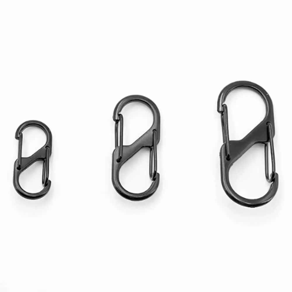 10PCS S Type Carabiner Clip Mini Snap Hook Paracord Lanyard Keychain Clips for Key Chain Camping Backpack Zipper Clip Anti-Theft