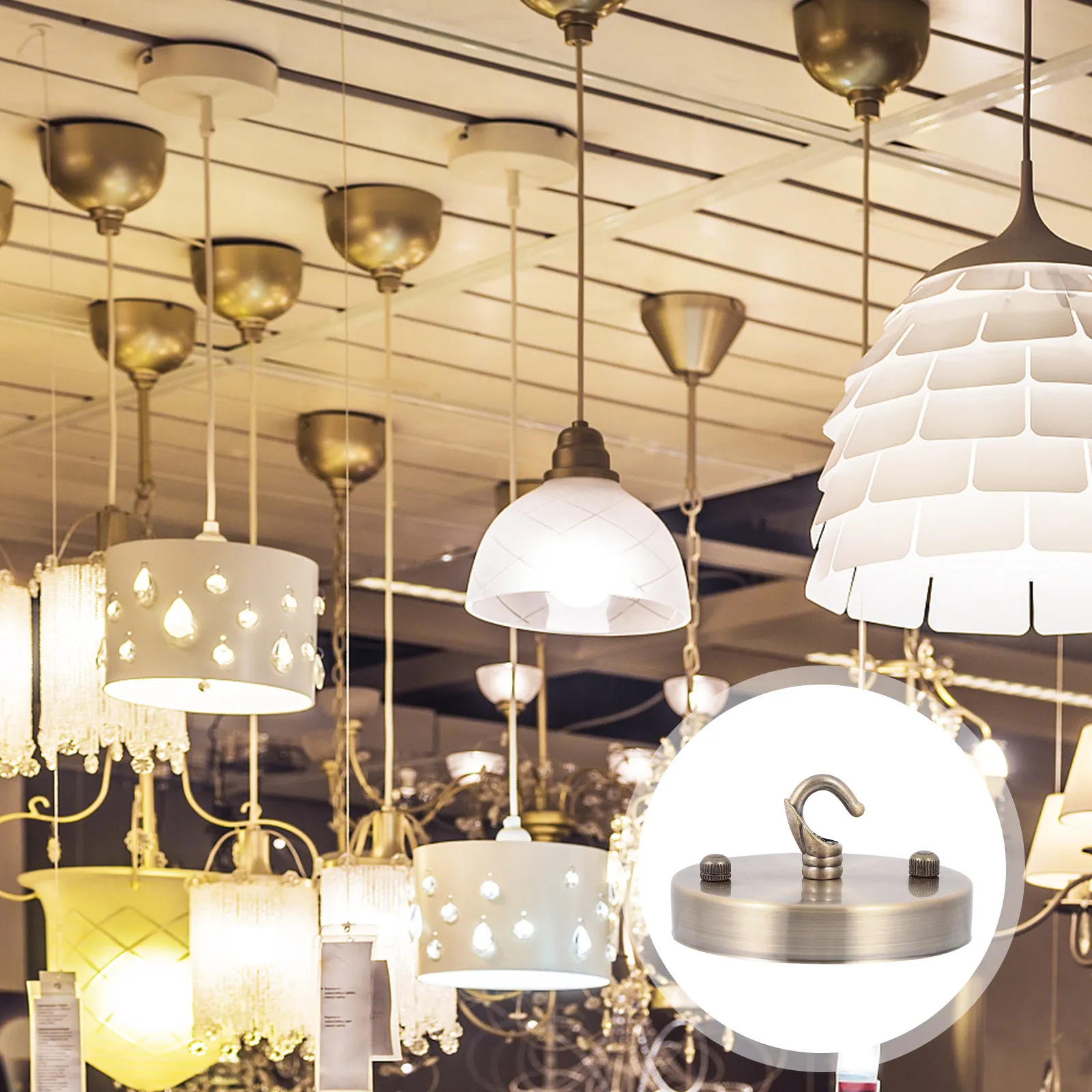 

Creative Vintage Chandelier Ceiling Plate Sturdy Rust Resistant Modern Ceiling Plate Ideal for Pendant Light Lamp Ornaments