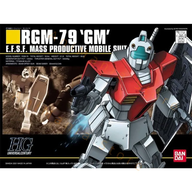 بانداي جاندام أطقم منمذجة HGUC GM C قناص 2 GM قيادة المهاجم عمل الشكل Gunpla بناء عدة شخصيات كرتونية لعب للأولاد هدية