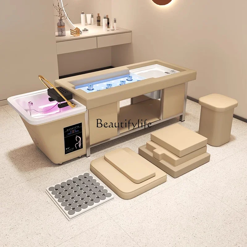 09 foot bath integrated steel frame Thai shampoo bed intelligent constant temperature water circulation beauty salo