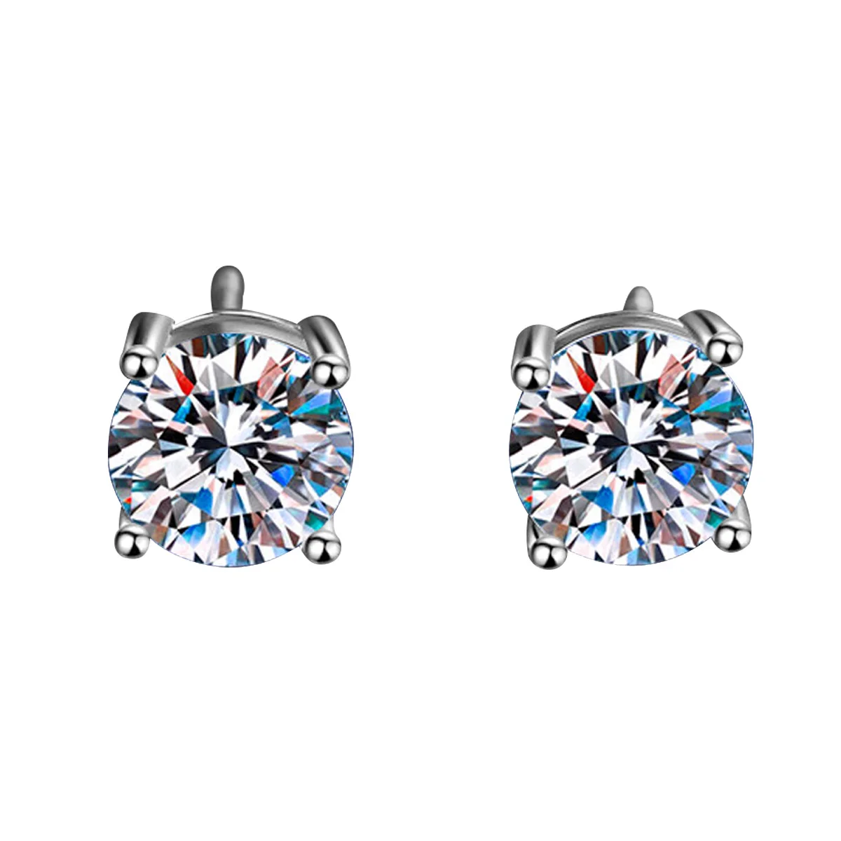 

Real 0.3-1.2 Carat D Color Moissanite Stud Earrings for Women Top Quality 100% 925 Sterling Silver Sparkling Wedding Jewelry New