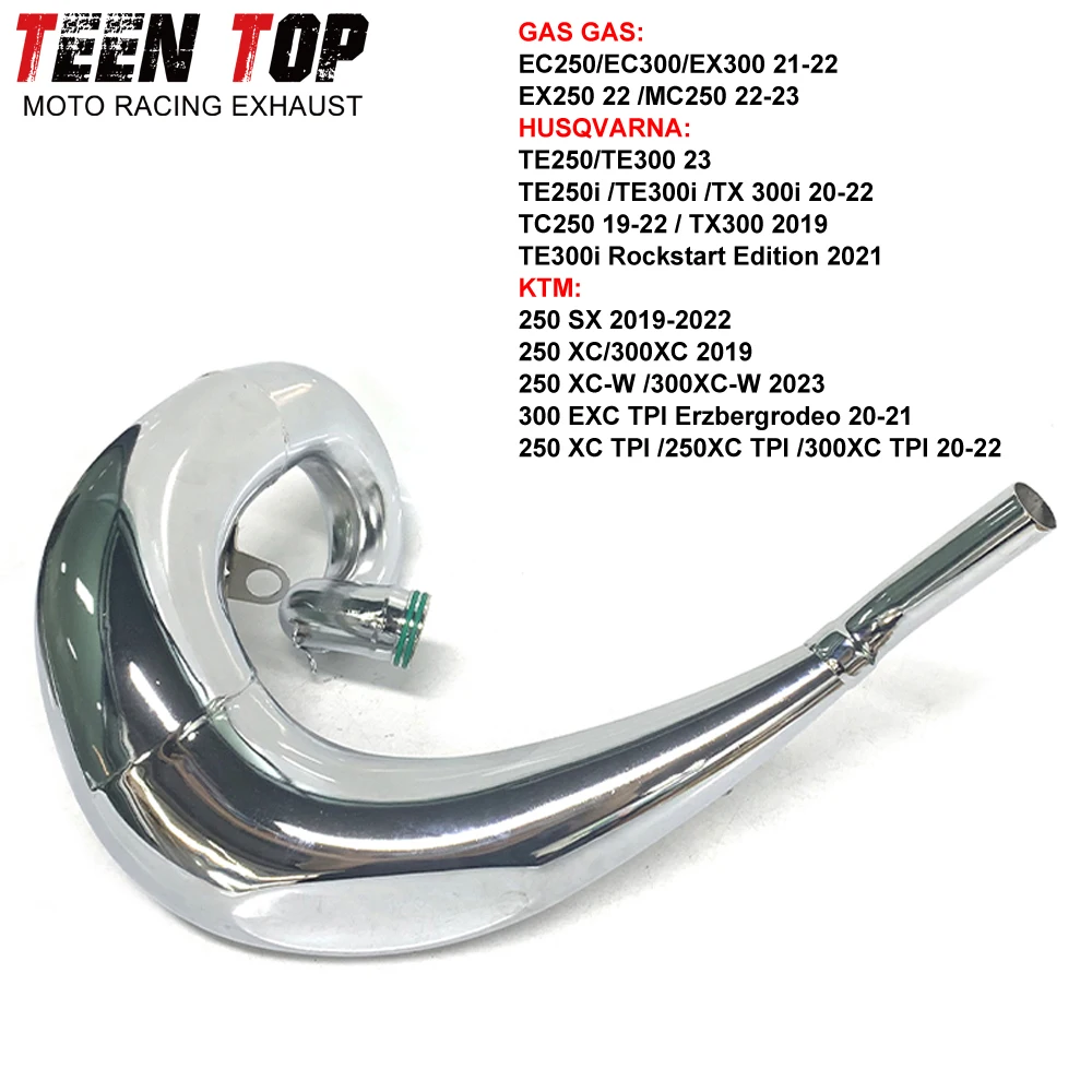 Offroad Bike Escape Exhaust Header Pipe For KTM 250 SX 250 XC-W 300XC-W Exhaust Elbow Motorcycle Mild Steel 300 EXC 20-23