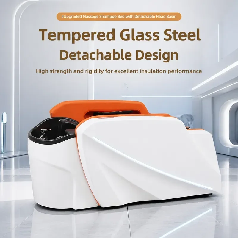 Bojo Automatic Electric Massage Shampoo Bed Lying Flat Multi Function Head Treatment Bed Constant Temperature Water