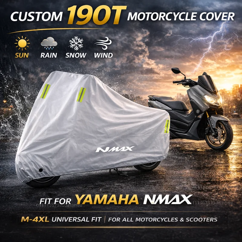 

For YAMAHA NMAX125 NMAX150 NMAX155 NMAX160 NMAX 125 150 155 160 Outdoor Scooter Cover Waterproof Rain Dust Sun Protector