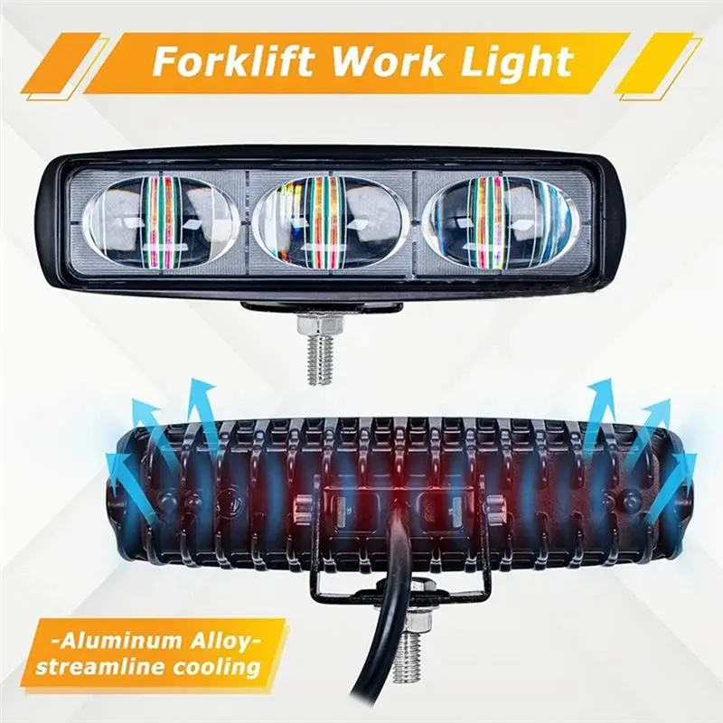 AB11-30W LED Safety Warning Lights With Red Reversing Light For Forklifts, Trailers & Wide Area Alert Systems