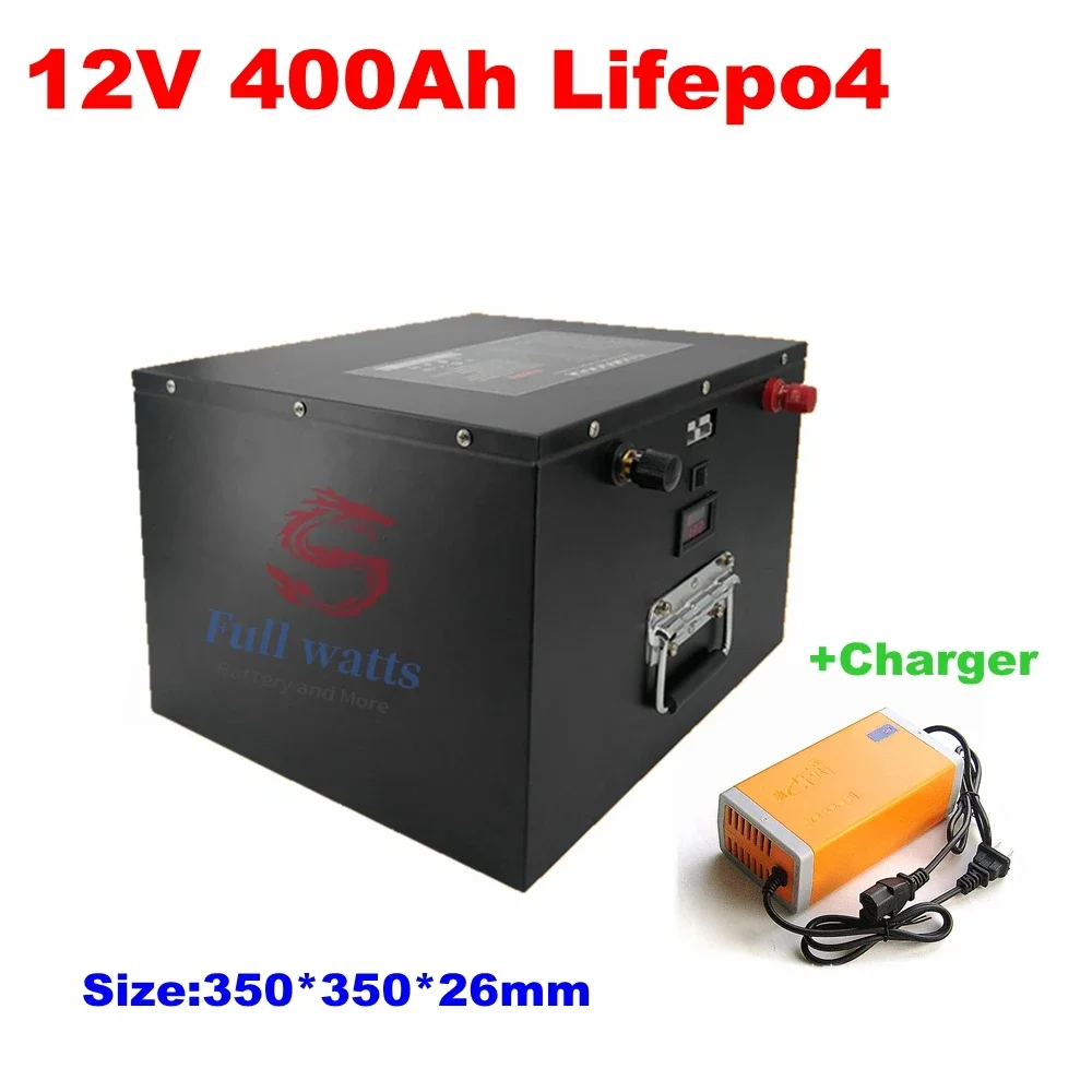 

12.8v 12V 400AH Lifepo4 battery With LCD BMS 4S for golf cart EV Solar Storage backup power boat Tricycle light