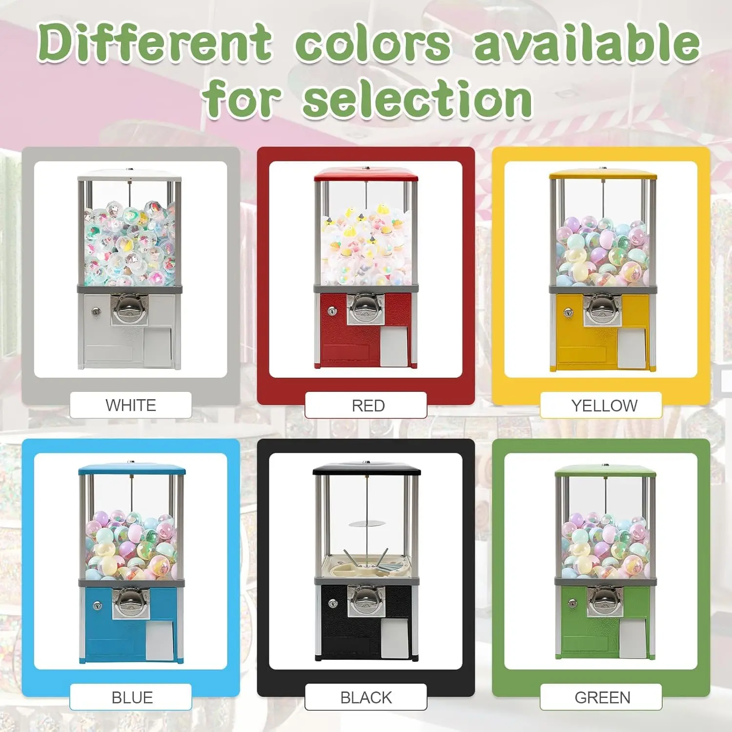 Distributore automatico a gettoni da 25 centesimi, distributore automatico di gommall commerciale, capsula giocattolo, distributore automatico, distributore di premi, caramelle