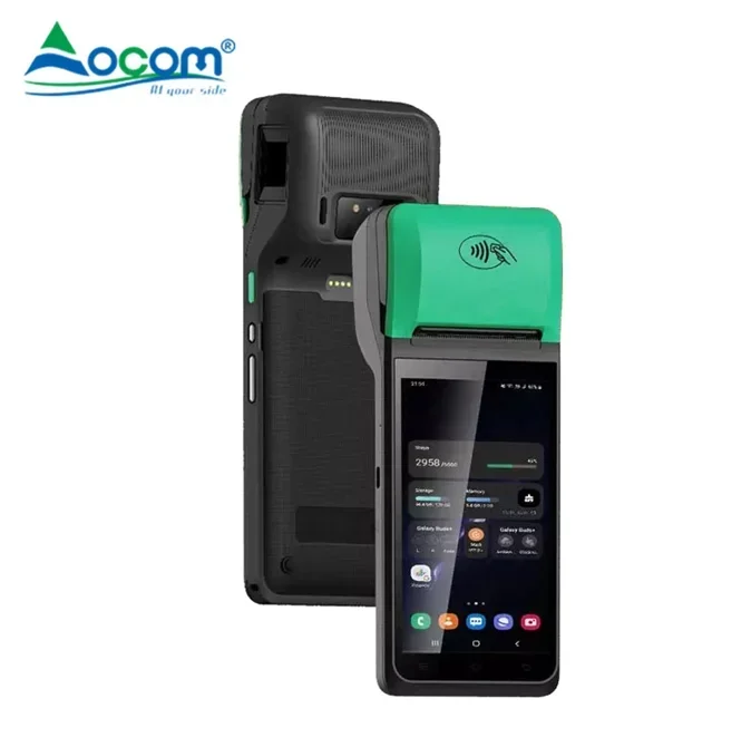 OCOM POS Terminal Android OTG Service 2.4G 5G Wi Fi Blue Tooth محمول POS مع طابعة 58 مم