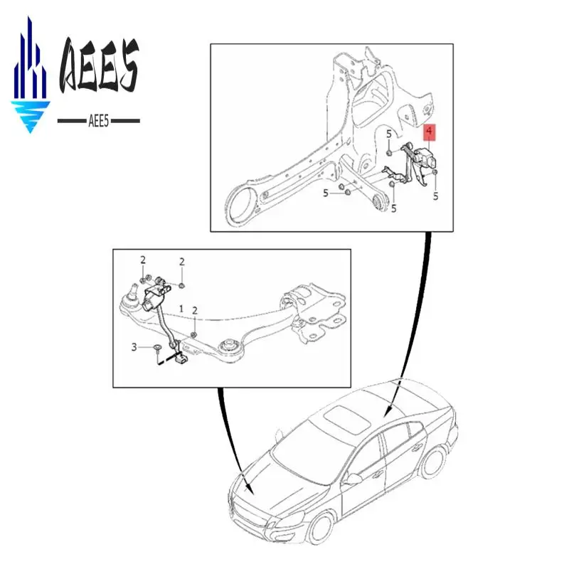

AEE5-31288274 Right Rear Body Height Level Sensor Easy To Use 30782821 31300179 For Volvo S60 S60L V70 S80 XC60 XC70 2008-20