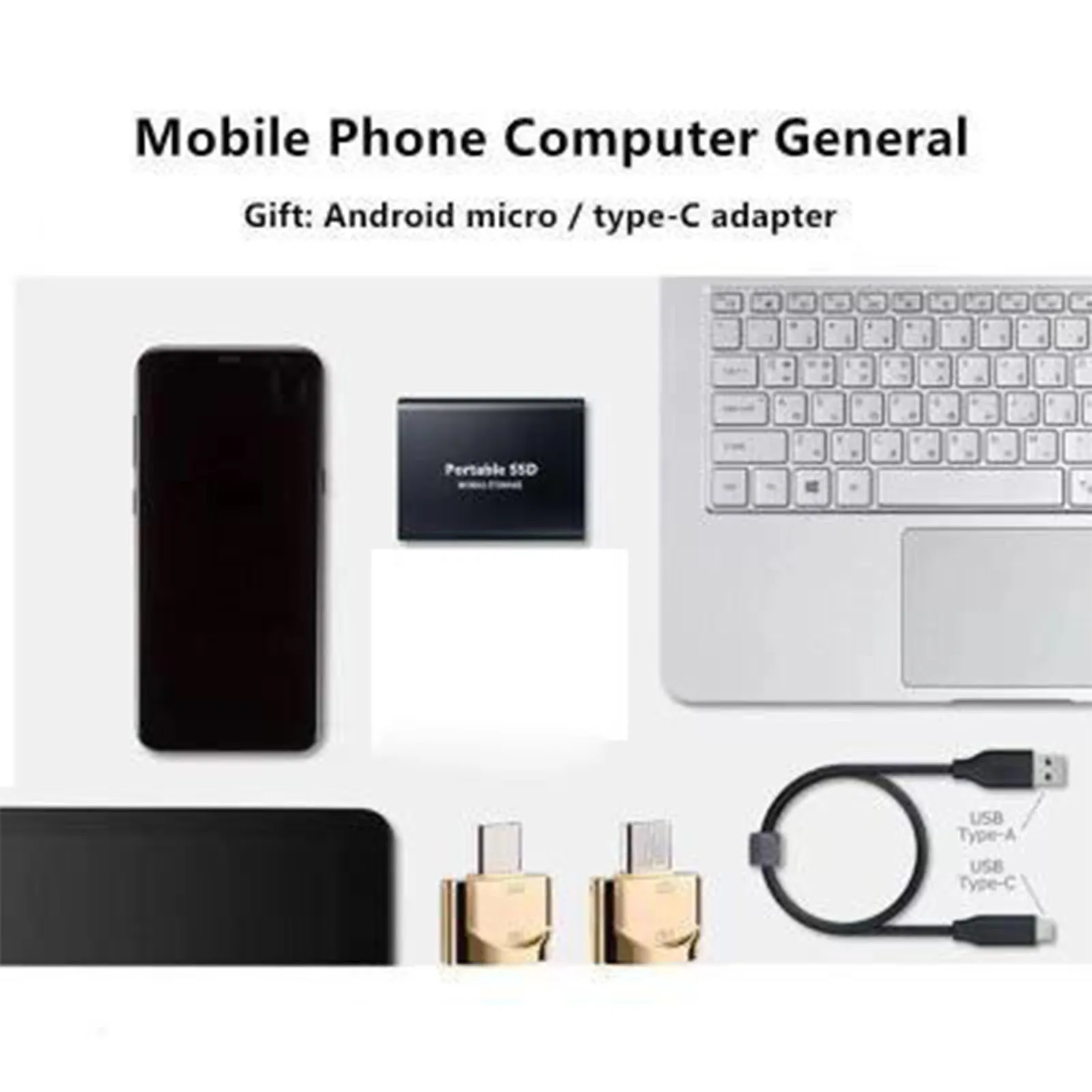 USB 3.1 Type-C Solid Drive High-Capacity External Hard Drive Ultra-thin External Hard Drive With High Transmission Speed