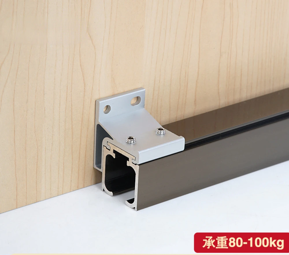 Side mounted wall mounted lifting rail sliding door sliding door hanging wheel wooden door kitchen glass door slide way buffer