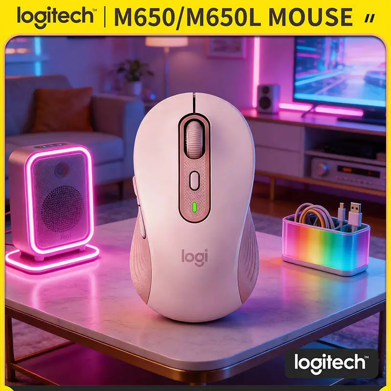 

Logitech M650/M650L Signature Mouse - Wireless Ergonomic, 24-Month Battery, Sustainable Plastic, 4000 DPI Tracking