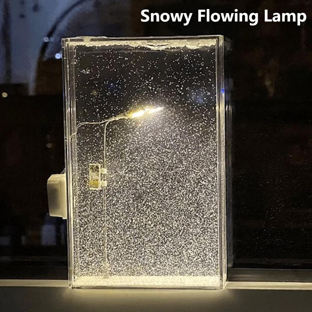 ضوء ليلي الثلج، ليلة ثلجية متدفقة، مشهد ثلج إبداعي مصنوع يدويًا، مادة ضوء الشارع، هدية عيد الميلاد، ضوء عيد الميلاد #1