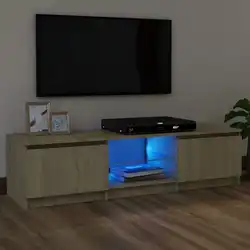 TV cabinet with light gray LED lights 135x39x30 luxury TV cabinet modern minimalist cabinet LED TV furniture living room furniture TV Table furniture Nordic modern small apartment