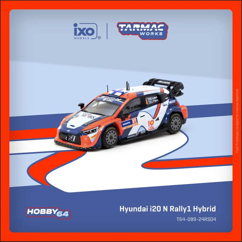 

Предпродажа Tarmac Works 1:64 Hyundai i20 N Rally 1 Hybrid Rally Sweden Winner 2024, литая под давлением модель автомобиля, коллекция миниатюрных моделей