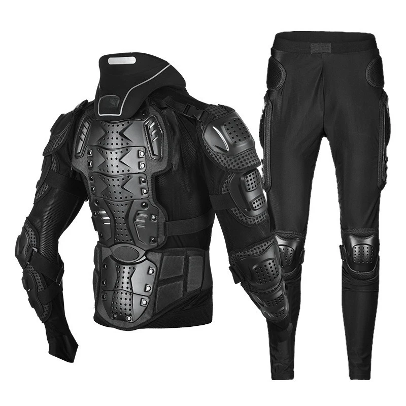 

Motorcycle riding armor suit, protective gear set, wear-resistant and anti fall knee/elbow pads