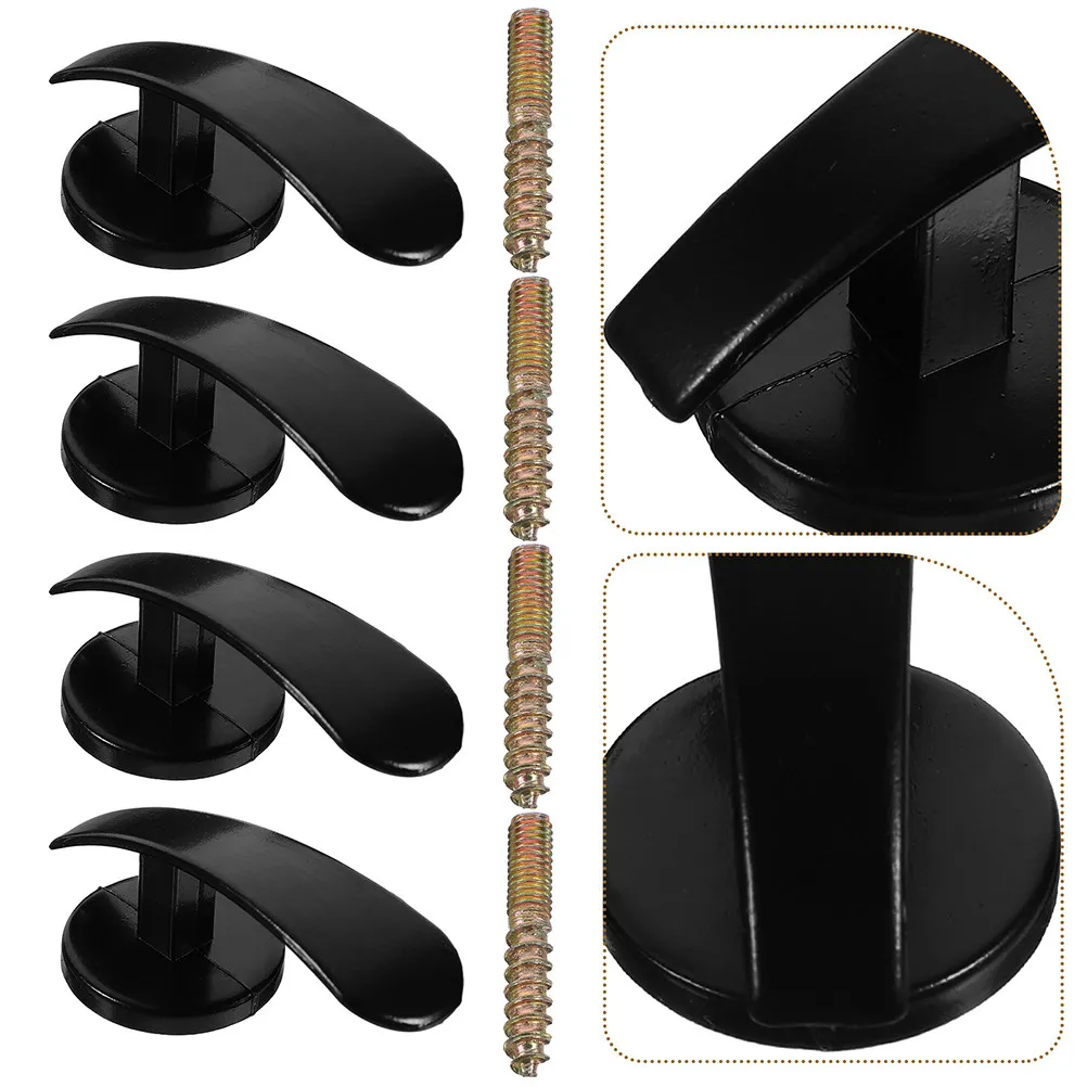 Metal Curtain Holdbacks 6 Piece Set Heavy Duty Wall Mount Tieback Hooks for Drapes Clothes and Home Decor