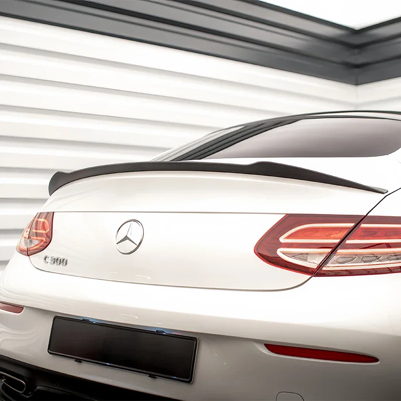 

For Mercedes Benz C205 C200 C220 C300 C400 C450 C180 Coupe 2015-2023 MAXTON Style Rear Spoiler Cap Wing Rear Boot Roof Spoiler